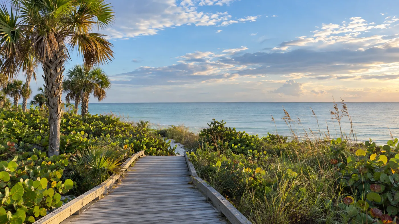 Illustrative Florida coastal landscape